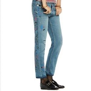 Scotch & Soda Amsterdam’s Blauw Embellished￼ Boyfriend